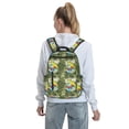 thumbnail image 5 of Yiaed Surfing Dinosaur Print Lightweight Backpack Travel Backpacks Hiking Daypack for Women Men, 5 of 5