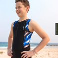thumbnail image 4 of MY KILOMETER Traje de carrera de triatlón Core para jóvenes Trajes de entrenamiento de competición de primavera para niño (rojo mediano), 4 of 5