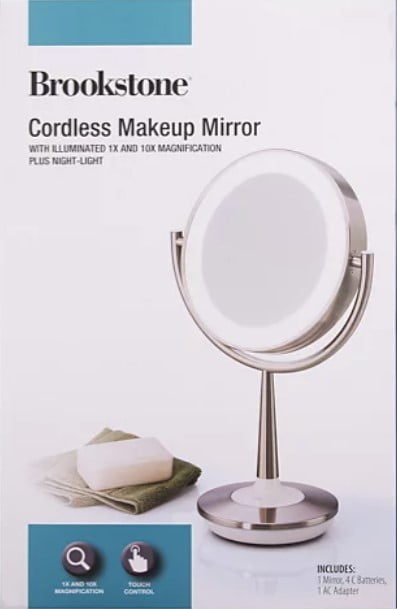 Brookstone Cordless Illuminated Makeup Mirror