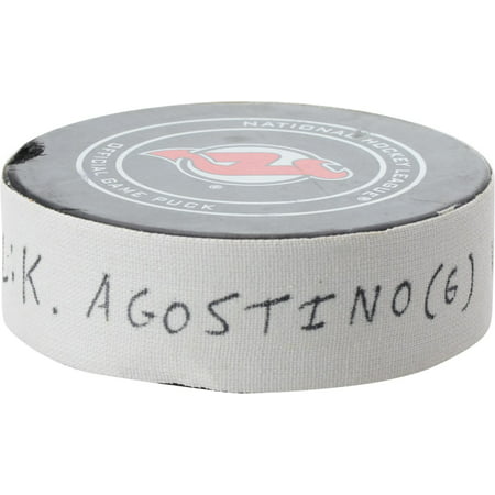 Kenny Agostino New Jersey Devils Game-Used Goal Puck from March 19, 2019 vs. Washington Capitals - Fanatics Authentic