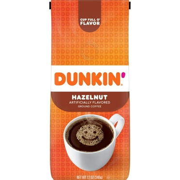 Dunkin, Hazelnut Flavored Ground Coffee, 12 Ounces (Pack Of 6)
