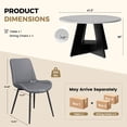 thumbnail image 2 of Hawsaiy 5 Piece Round Dining Table Set for 4, 47.3" Kitchen Dining Table with Storage Shelf & 4 PU Leather Dining Chairs, Modern Kitchen Table Set with Crossed Metal Legs, 2 of 11