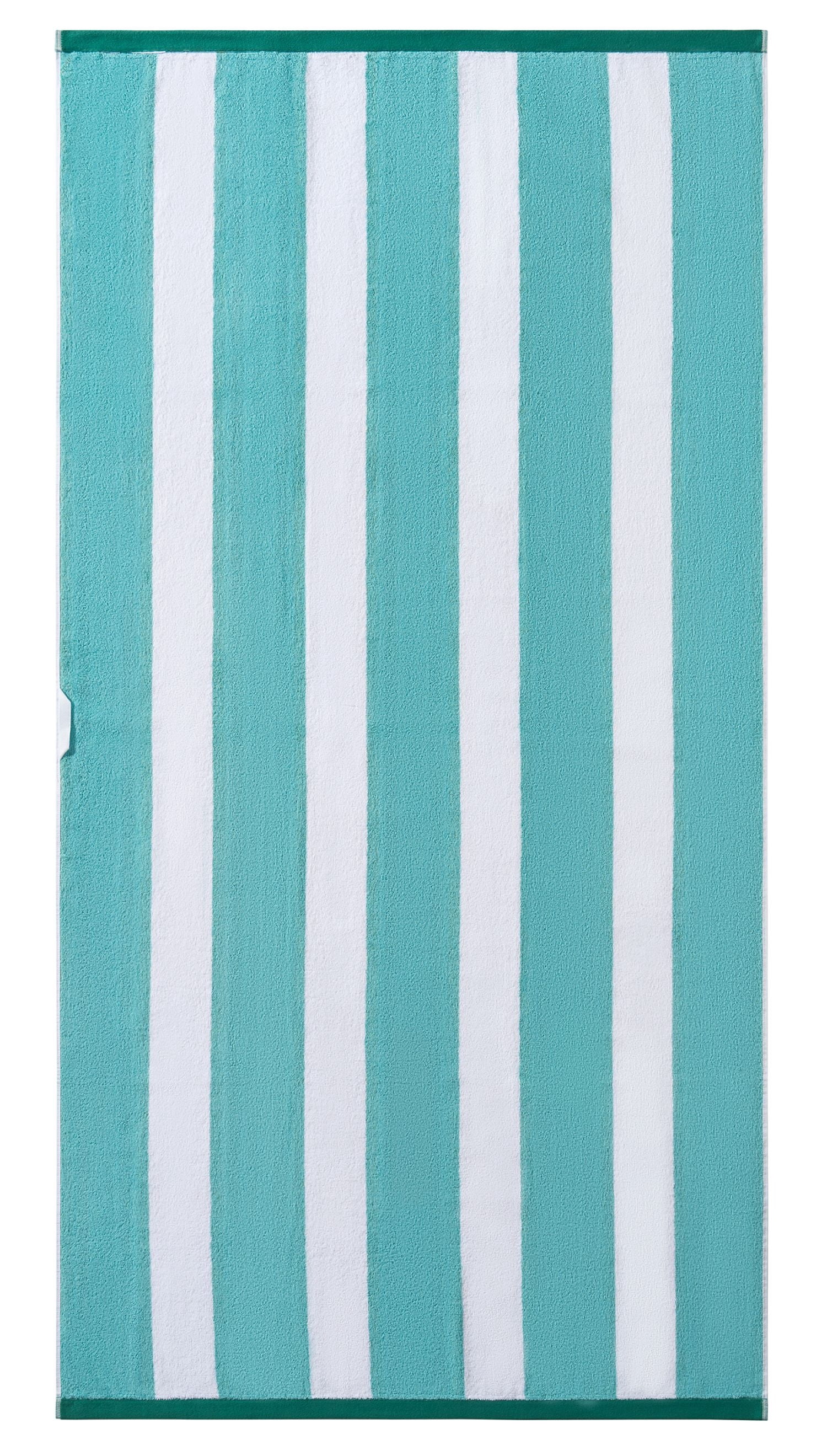 Better Homes & Gardens Oversized Cotton Blend Cabana Beach Towel, 72" x 38", Green