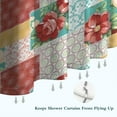 thumbnail image 6 of Pioneer Flower Floral Print Pattern Shower Curtain 84"x72" ,Bathroom Decorative Shower Curtains Set with 12 Hooks,Modern Waterproof Washable Shower Curtain, 6 of 6