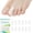 Clear, variant on Promifun Silicone Toe Protectors Toe Sleeve for Hammer Toes Blisters Pain Relief Soft Gel Toe Tube Pads 12 Pack,Beige