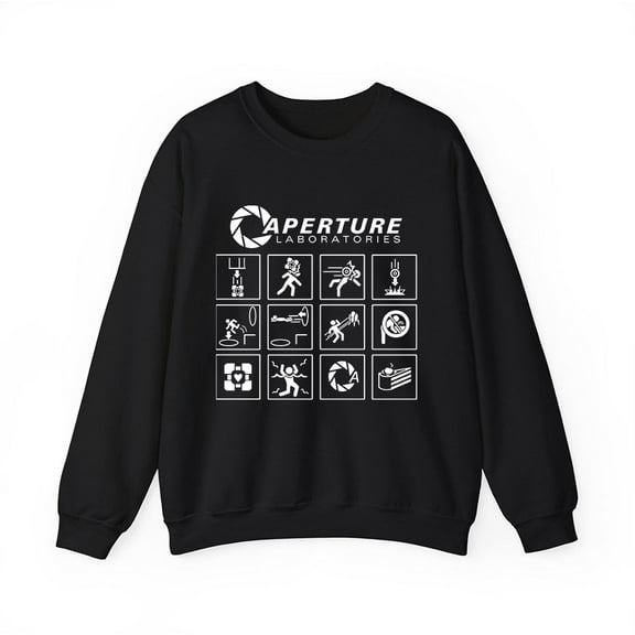 Portal Game Series Merch Aperture Laboratories Logo Crewneck Sweatshirt Unisex Men Women Long Sleeve