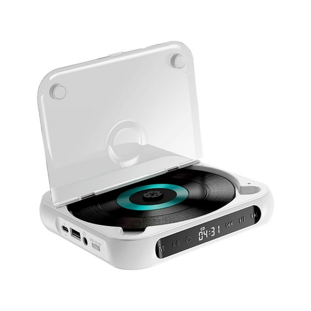 Xuanheng Lecteur CD Domestique Compact Audio Lecteur de Musique pour Amis Apprenants en Langues Enfants Blanc