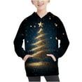 thumbnail image 2 of Girls Sweatshirt Pullover Crewneck Oversized Pullover Cotton Clothes Printed Long Sleeves Tops Casual Fleece Sweater with Pocket Fall Winter Warm Sweatshirts Kids Hoodies, 2 of 6