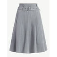 thumbnail image 5 of Scoop Women's Pleated Pinstripe Midi Skirt, Sizes 0-18, 5 of 6
