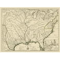 thumbnail image 2 of Guillaume de Lisle 14x12 Gold Ornate Wood Framed with Double Matting Museum Art Print Titled - Louisiane - Mississipi - Guillaume de Lisle 1718, 2 of 4