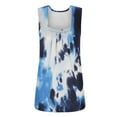 thumbnail image 4 of RKSTN Débardeurs pour Femmes Col Carré Sans Manches T-shirt Mode Confortable Imprimé Floral Blouse Plissée Décontractée Ample, 4 of 4