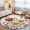 Terracotta, Mustard Yellow, Dusty Pink, Sage, variant on Round Rugs 6Ft, Spring Floral Round Area Rug Washable Indoor Throw Carpet, Elegant Pastoral Flowers Birds Rustic Soft Non Slip Circle Rug for Office Cabinet Home Decor Aesthetic