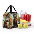 thumbnail image 6 of Lsque Riverside Meditating Cat Pattern Lunch Bag Women/Men Insulated Lunch Box,Small Leakproof Cooler Food Lunch Containers Reusable High Capacity Lunch Tote Bags, 6 of 6