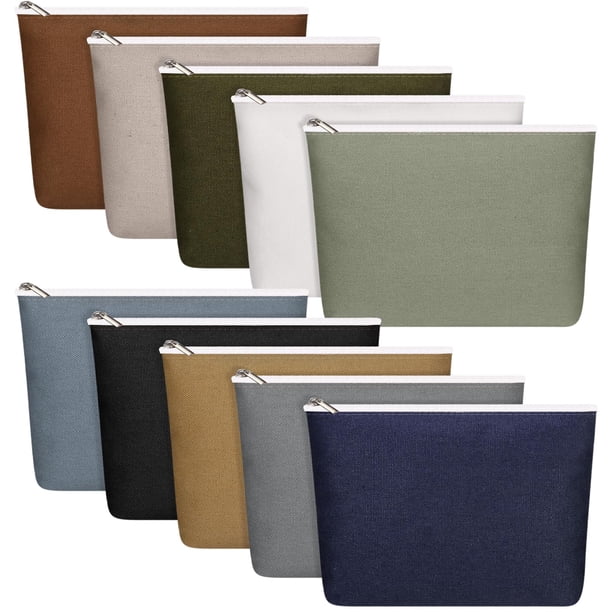 Bolsas de maquillaje Reginary, 10 unidades, bolsa de lona, 23 x 15 x 4 cm
