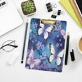 thumbnail image 7 of Acrylic Clipboards with Low Profile Clip, A4 Standard Size 9" x 12.5" File Holder for Writing Drawing, Clip Boards for Doctors Offices, Purple Butterfly Gifts, 7 of 7