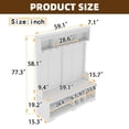 thumbnail image 3 of WGYPRIME 77.3" H Modern Hallway Hall Tree, Multi-Functional Entryway Coat Rack with Metal Hooks and Storage Space & Shoe Cubbies, Freestanding Entryway Bench, 3 of 11