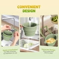 thumbnail image 7 of Sink Colander, Silicone Faucet Hanging Strainer, Collapsible & Foldable Drain Basket for Sink, Hanging Food Catcher with Faucet Clip, Collapsible Sink Filter for Dish Sponges, Food Waste Catching, 7 of 7