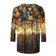 thumbnail image 5 of Xuyuer Fashion Women's Boho Unisex Print Loose Casual Round Neck 3/4 Sleeve T-Shirt Oversized Top, 5 of 7