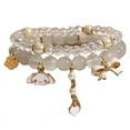 thumbnail image 5 of Conjunto de Pulsera Cuentas de Cristal Pulsera de Perlas Pulsera de Cuentas elásticas de Dibujos Animados Lindo Joyería de Amistad para niñas (Perro Guilin) ​​Pulsera para Hermanas oso de fresa Electrónica, 5 of 5