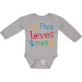 thumbnail image 3 of Inktastic My Papa Loves Me Boys or Girls Long Sleeve Baby Bodysuit, 3 of 5