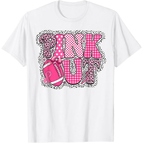 Pink Out Football Breast Cancer Awareness Toddler Boys Kids T-Shirt
