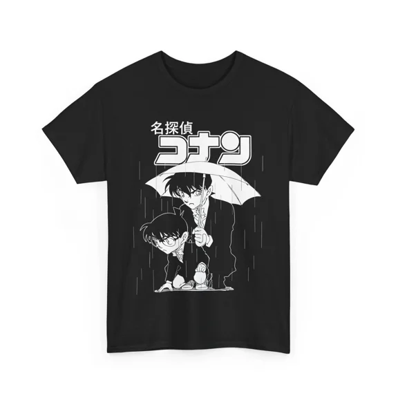 Reprint Rare Anime Detective Conan Anime Tee, 90s Black T Shirt