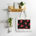 thumbnail image 5 of Wukai Beautiful Red Ladybug Print Plush Underarm Bag, Ladies Fluffy Shoulder Bag, Women Furry Flower Tote Bag Plush Handbag for Autumn and Winter, 5 of 7