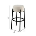 thumbnail image 5 of Barstool with Fabric Seat and Tubular Legs Set of 2 Beige and Black - Saltoro Sherpi, 5 of 5