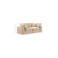 thumbnail image 3 of Meridian Furniture Comfy Beige Velvet 2-Pc. Modular Sofa, 3 of 11