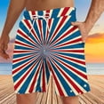 thumbnail image 1 of Puntoco Pantalones Cortos Para Hombre Con Bolsillos Con Cordón Y Estampado Del Día De La Independencia, Color Azul Xxl,Pantalones Cortos Hombre, 1 of 4