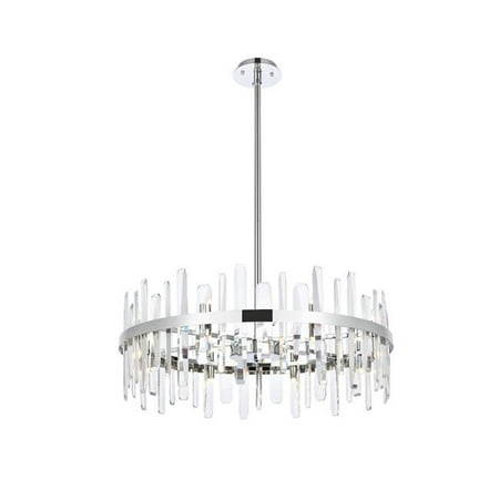 

Elegant Lighting 32 in. Serena Crystal Round Chandelier Chrome