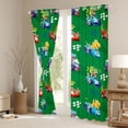 thumbnail image 3 of Homewish Cute Dinosaur Dino Black Out Curtains,Cartoon Racing Car Curtains Pack of 2 (42x63 Each),Green Blue Yellow Bedroom Curtains For Kids,Luxury Bedroom Decor, 3 of 6