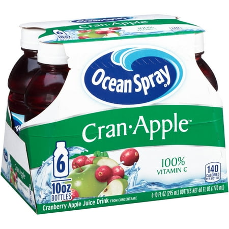 Ocean Spray Cran-Apple Cranberry Apple Juice Drink, 10 fl oz, 6 count