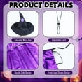 thumbnail image 5 of Dog Halloween Costumes, Dog Witch Costume Funny Pet Witch Cloak Cape Wizard Hat Holiday Outfit Clothes Halloween Costumes for Small Medium Large Dogs Pets (Medium), 5 of 5