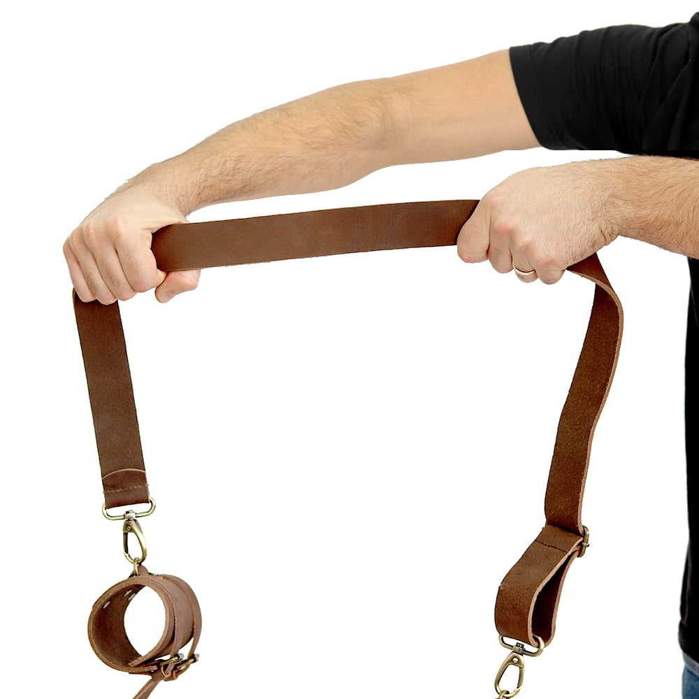 HalleluYAH Shofar Horn Belt – Genuine Leather Blowing Horn Shofar Belt – Premium Leather Strap for Decorative Shofar– Adjustable War Horn Belt with Buckle Closure