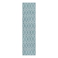 thumbnail image 2 of Unique Loom Outdoor Trellis Collection Area Rug - Gitter (2' x 7' 10" Runner Light Aqua/Ivory), 2 of 6