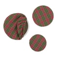 thumbnail image 4 of Multi-Color Holiday Sprigs Print Cotton Dish Cover (Set of 3) 10.25 8.25 and 7.5, 4 of 5