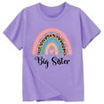 thumbnail image 3 of Kiijoy Girls Rainbow Print Graphic Tee Short Sleeve Crew Neck T-Shirt, 3 of 3