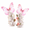 Pink, variant on 2 Pcs Butterfly Hair Clips for Girls, Pink Gradient Butterfly Hair Accessories with Pearls & Floral Accents, Cute Hair Pins for Kids, Teens, and Party Gifts