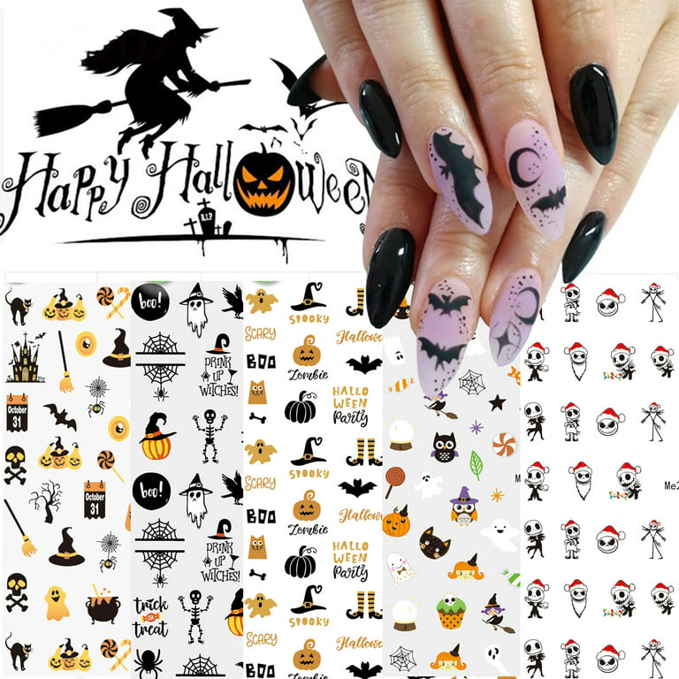 Designer Halloween Nail Decals 8 Sheets