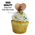 thumbnail image 3 of Horse Portrait Peach Heart Love Cupcake Picks Toppers Decoration Set of 6, 3 of 7