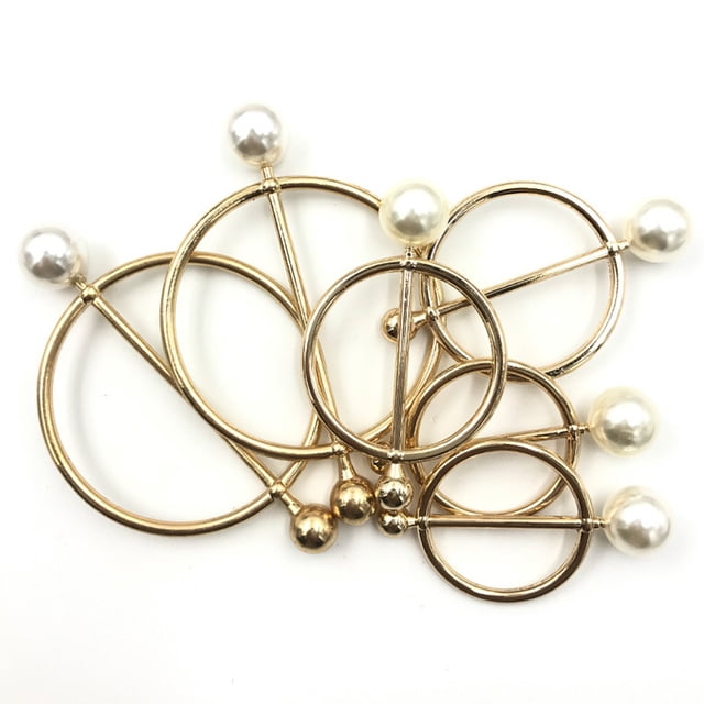 IDEANATEGRATE 10Ud Clips Dorados Para Esquinas De Ropa Para Decorar Camisetas Y Pañuelos Con Estilo