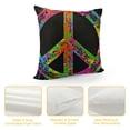 thumbnail image 4 of SHANXI Throw Pillow Cover Peace Sign Decorative Pillow Cases Home Decor Square Pillowcases 24x24in, 4 of 5