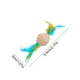 thumbnail image 3 of 2Pcs Interactive Cat Toys for Indoor Cats, Cat Ball Toy with Colorful Feathers, Cat Teeth Grinding Teeth Cleaning Toys, 3 of 5
