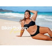 Ocean Blues Women's Full Coverage Bikini Bottom Low Rise Ruched Sides Swim Bottoms Blue Bathing Suit Bottoms