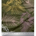 thumbnail image 1 of Soimoi Georgette Viscose Fabric Leaves & Floral Flower Fabric Prints By Yard 42 Inch Wide, 1 of 1