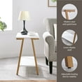 thumbnail image 6 of Leick Furniture Empiria Wood and Metal Narrow End Table with Shelf, White/Gold, 6 of 19