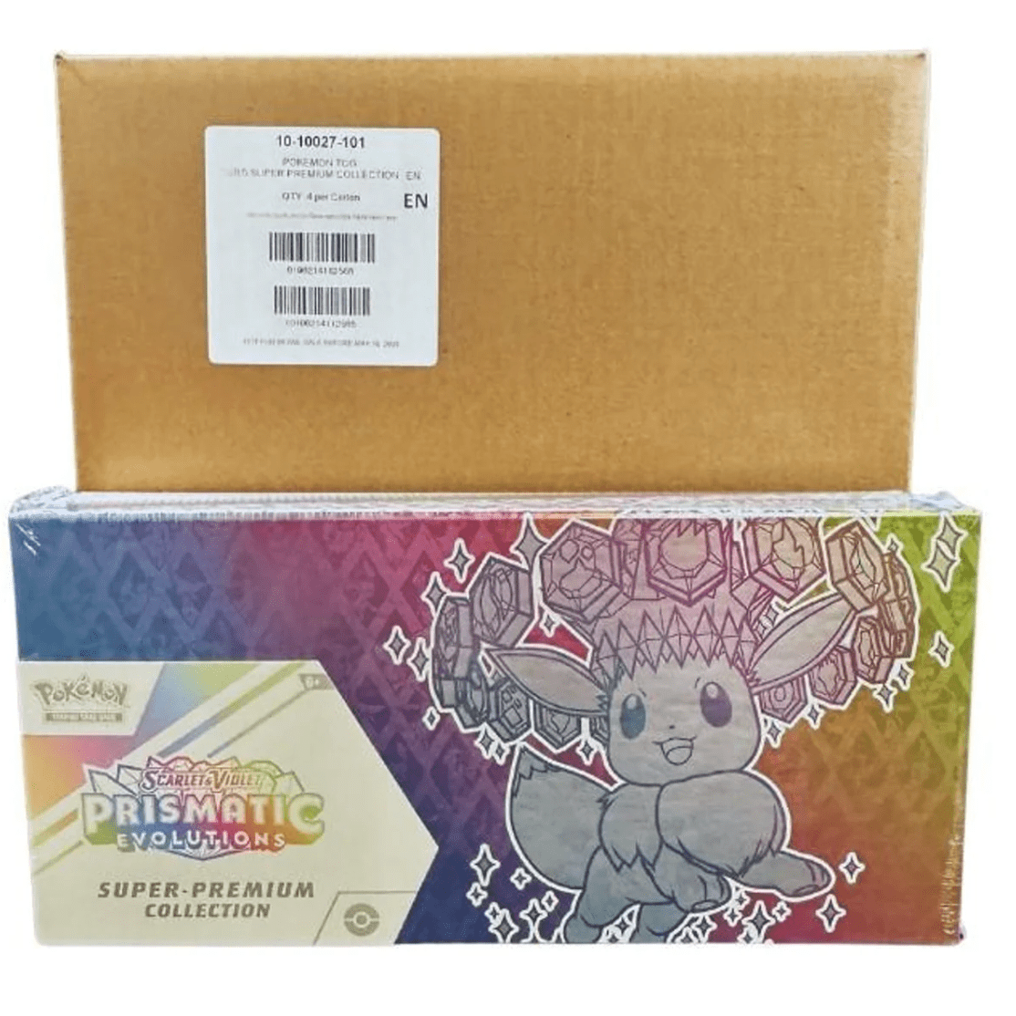 Pokemon Scarlet & Violet: Prismatic Evolutions Super Premium Collection Box Case Of 4