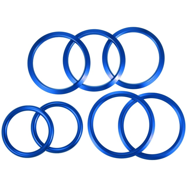 Unique Bargains 7 Pcs Air Conditioning Outer Vent Rings AC Decor Trim Cover for Mercedes Benz A-Class W177 V177 Blue