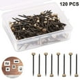 thumbnail image 1 of Versatile Mounting Hardware, Hardened Nails With Brass Heads For Heavy Duty Projects, Comes With A Practical Plastic Storage Box, 1 of 8